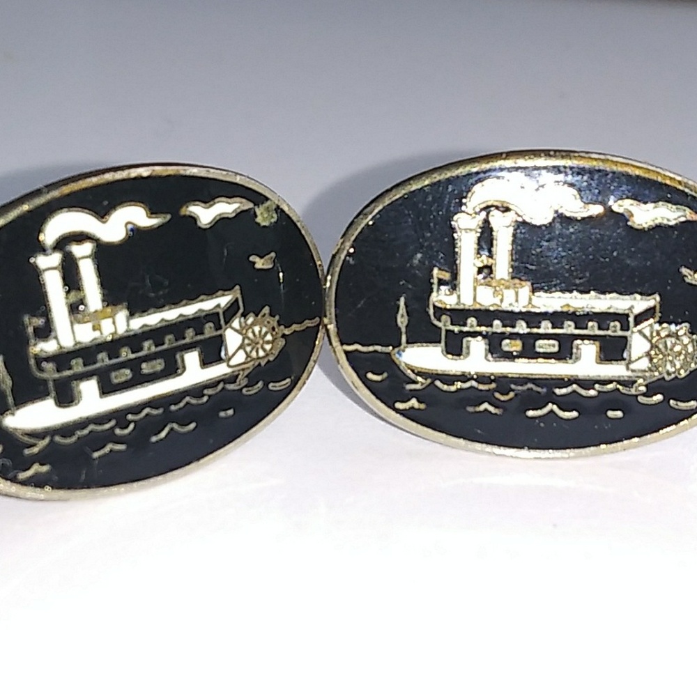 Rare Vintage Riverboat Cufflinks
